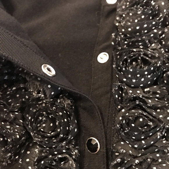 WHBM black cardigan with polkadot detail - Picture 10 of 16